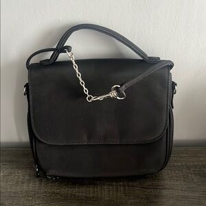 Buxton Black Mini Bag with Chain Details
